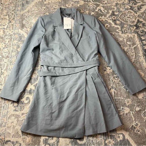 Zara Charcoal/Slate Blazer Dress - Picture 1 of 6